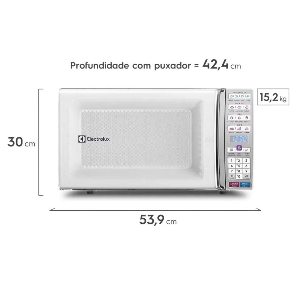 medida padrao de microondas 34L imagem de medida padrao de microondas 34 litros