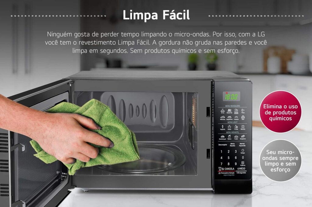 Função Limpa Fácil No Micro-Ondas