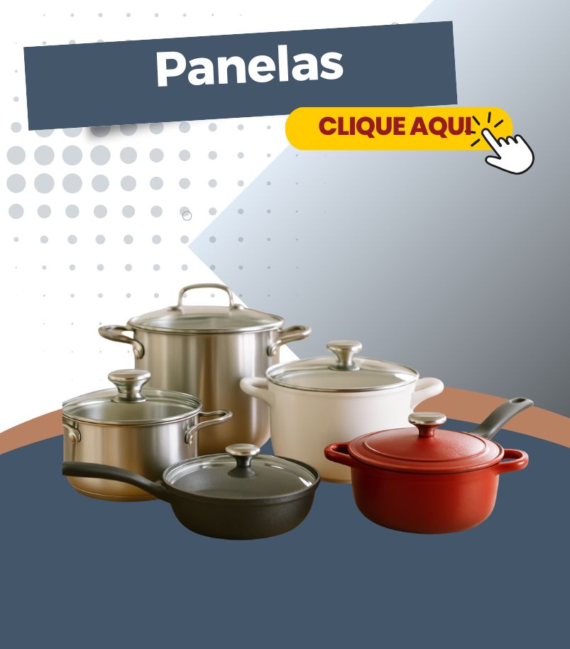 banner-panelas Banner com Panelas de ceramica e ferro fundido