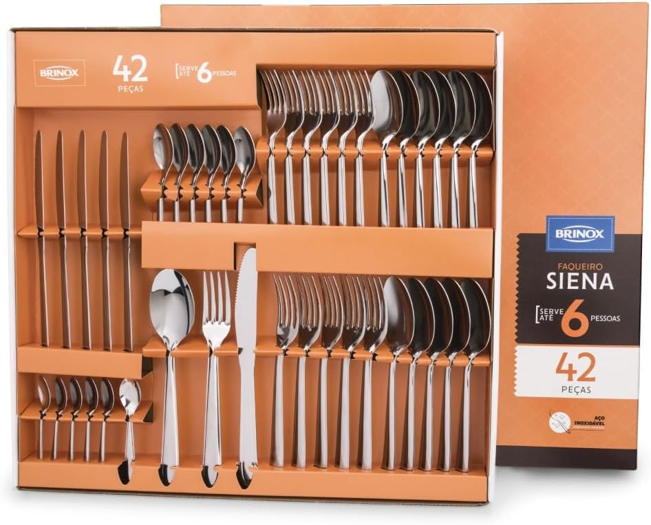 Talheres Brinox 42 Pecas  Talheres Brinox 42 Peças,  Aço Inox