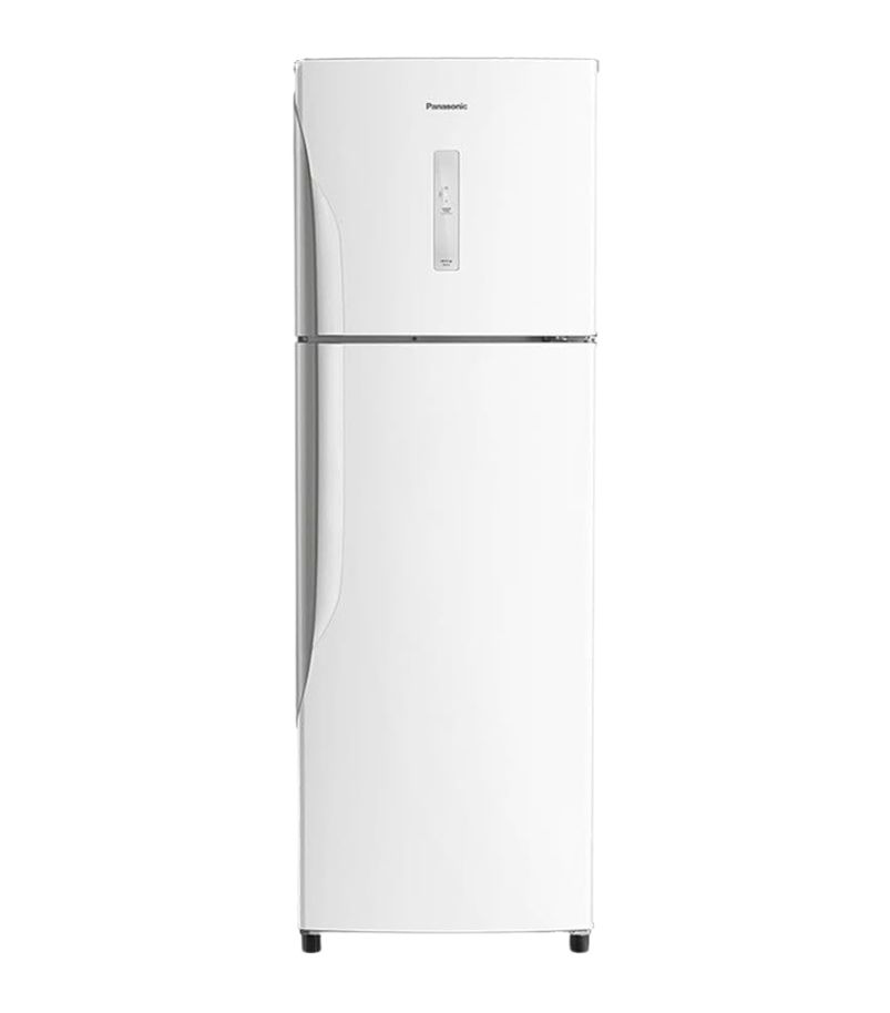 Geladeira-Panasonic-NR-BT41PD1W Geladeira Panasonic branca com freezer superior. Design simples, portas lisas e puxador embutido. Modelo indicado para quem busca geladeira custo-benefício.