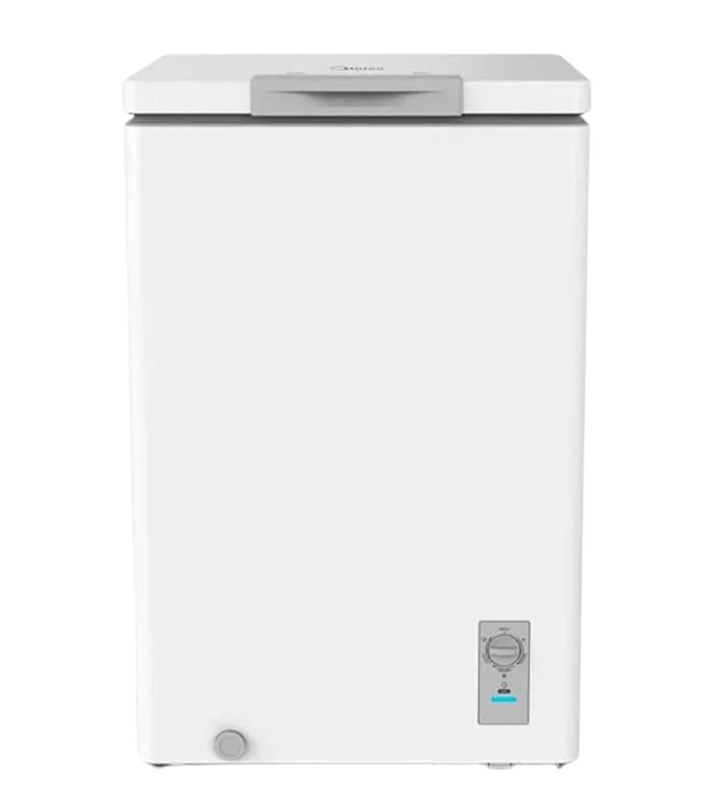Freezer-Midea-100L-CFA10B2 Freezer horizontal branco Midea 100 litros com controle frontal de temperatura