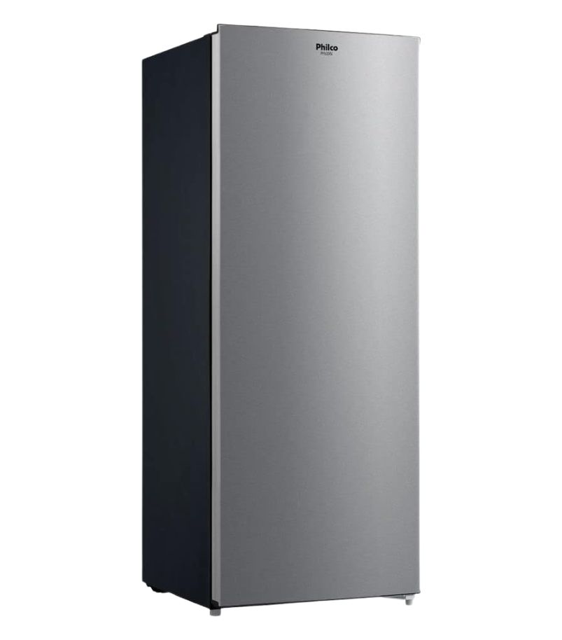 Freezer-Philco-201L-VERTICAL-PFV205I Freezer vertical Philco PFV205I em inox, com porta lisa e design compacto