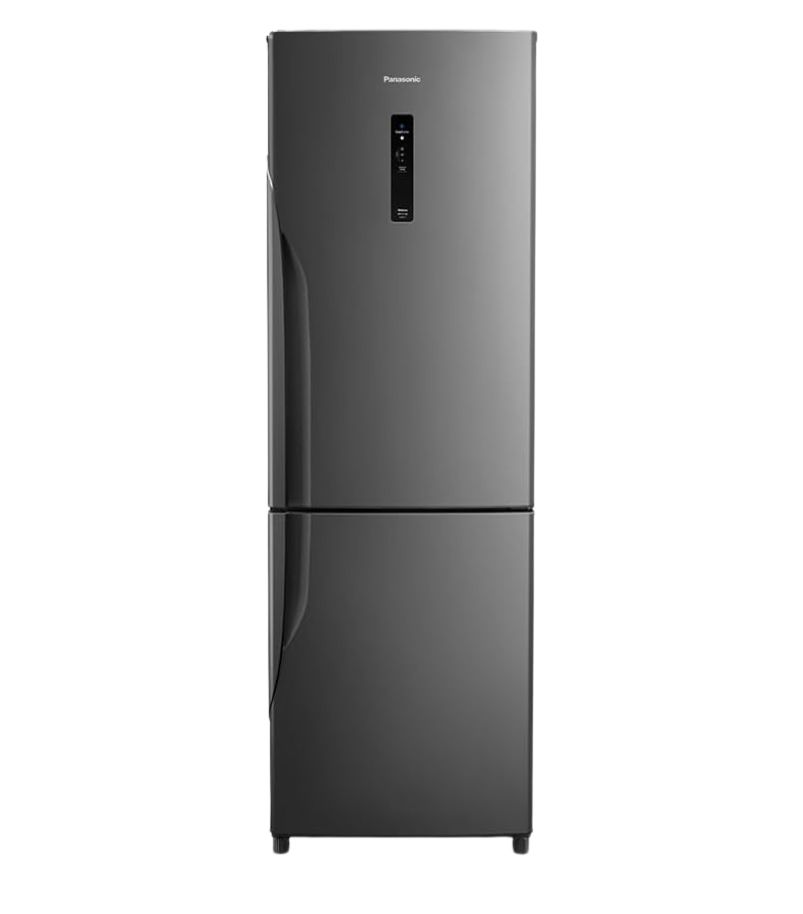 GELADEIRA-PANASONIC-BB41 Geladeira Panasonic duplex em inox escuro, com freezer inferior e painel eletrônico central na porta