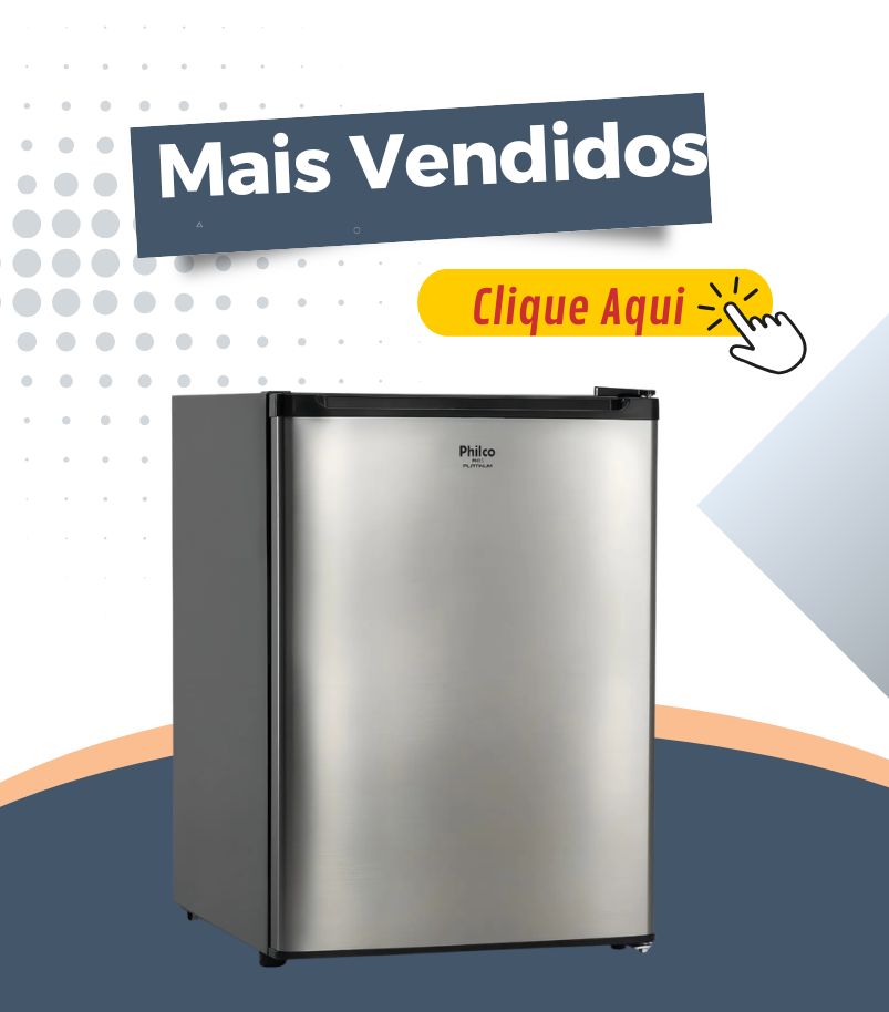 banner-freezer-philco-mais-vendidos Freezer Philco vertical em inox com texto Mais Vendidos e botão Clique Aqui