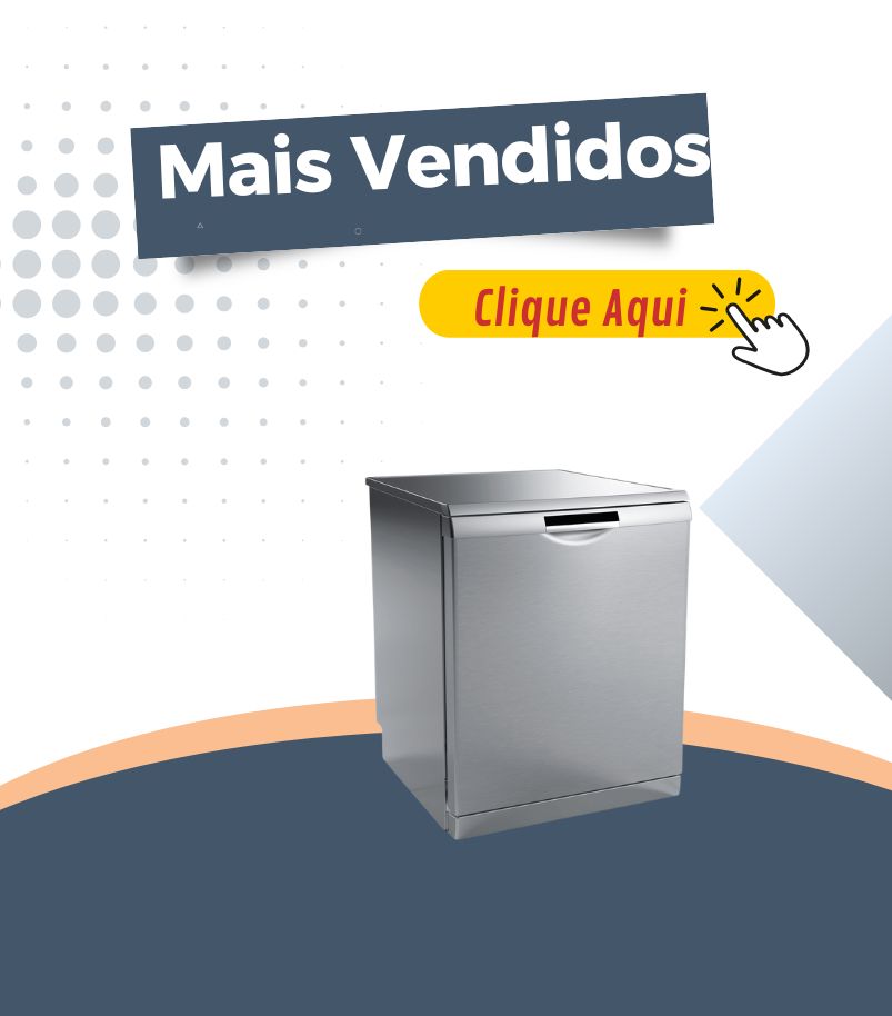 banner-frigobar-mais-vendidos Frigobar inox compacto com porta frontal em destaque sobre fundo gráfico