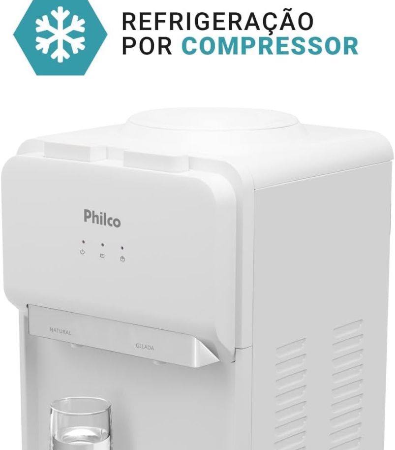 bebedouro-com-refrigeracao-por-compressor Bebedouro Philco branco com sistema de refrigeração por compressor