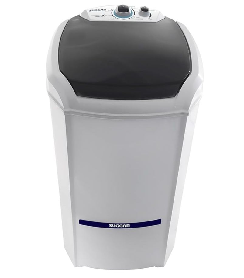 suggar-lavadora-de-roupas-lavamax-eco-20kg-le2001br Tanquinho Suggar Lavamax Eco branco com tampa superior escura