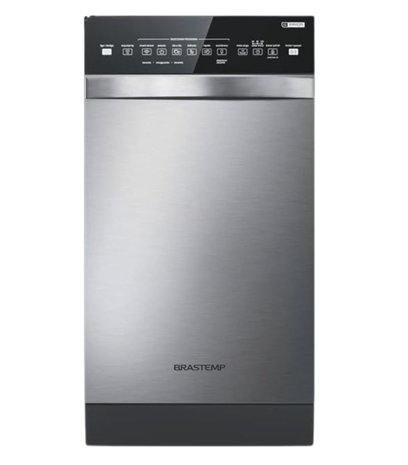 Lava-louças Brastemp BLF10BR de 10 serviços em inox com painel digital superior