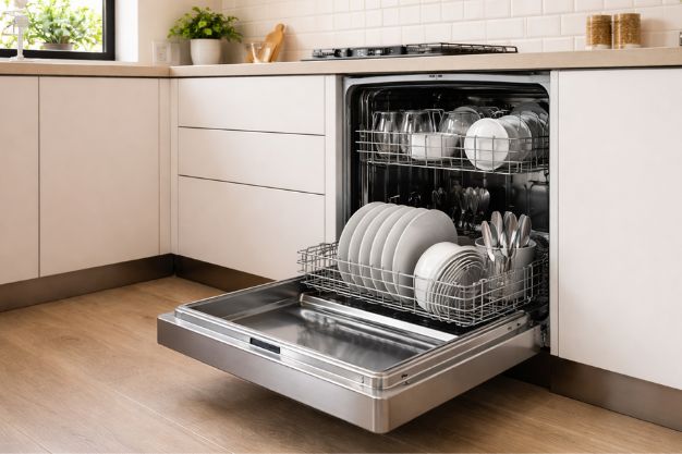 melhor lava louças moderna instalada em cozinha planejada