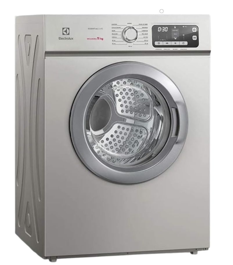 secadora-de-roupas-electrolux-11kg-STH11 Secadora de roupas Electrolux 11 kg com porta frontal circular e painel superior com seletor e display digital