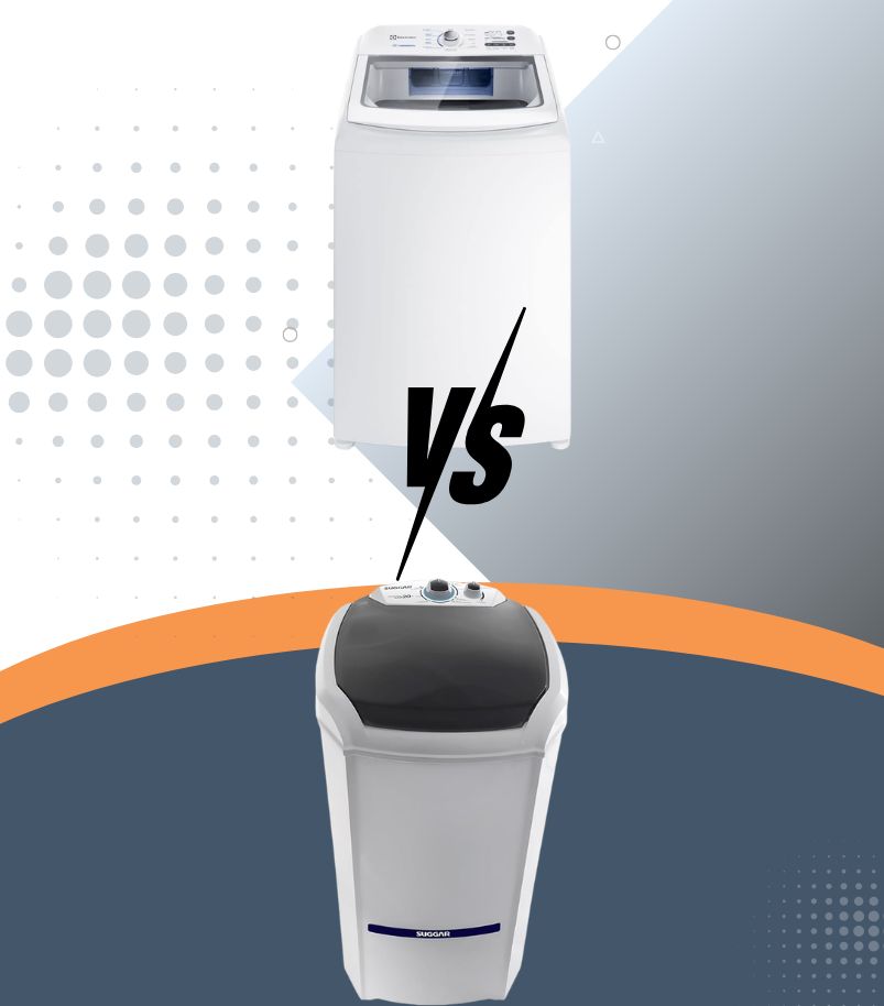Comparação entre máquina de lavar roupa e tanquinho