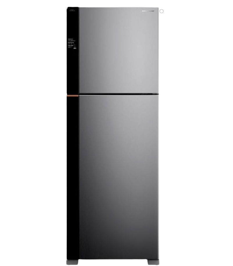 Geladeira-Brastemp-512-Litros-Bivolt-BRM62 Geladeira Brastemp duplex inox com painel eletrônico lateral na porta e design moderno