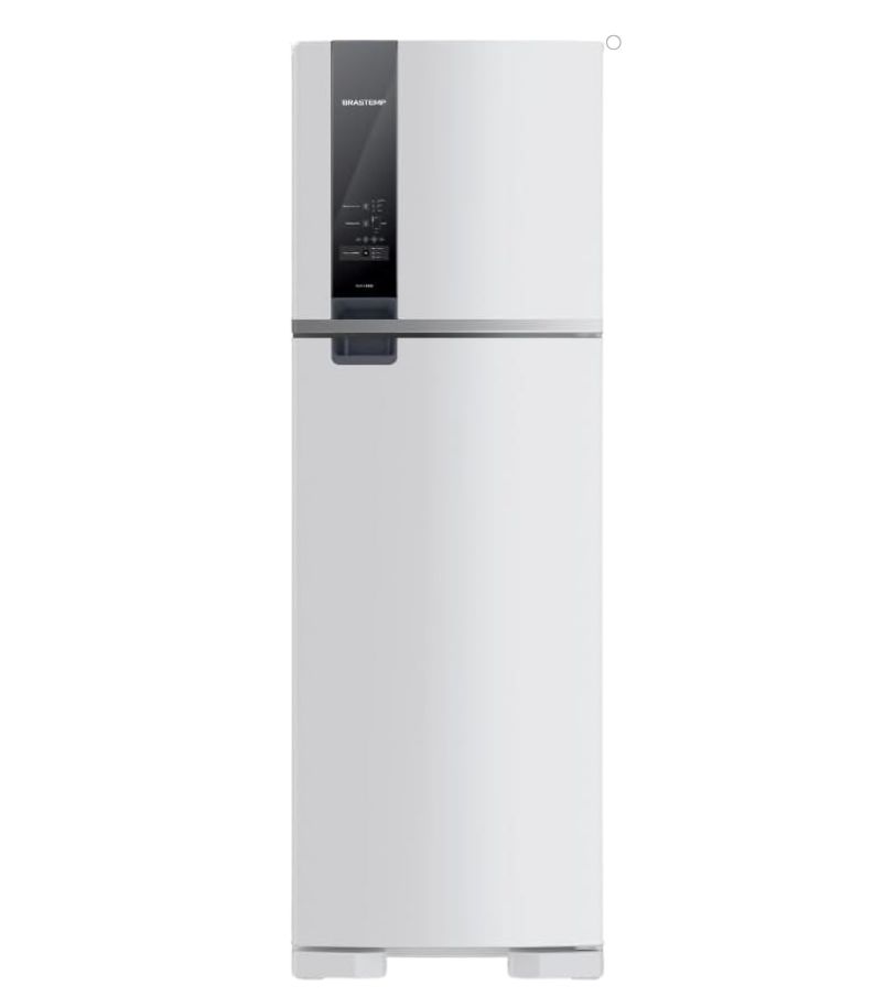 geladeira-Brastemp-400L-BRM54JB Geladeira Brastemp duplex inox com painel eletrônico externo na porta e design moderno
